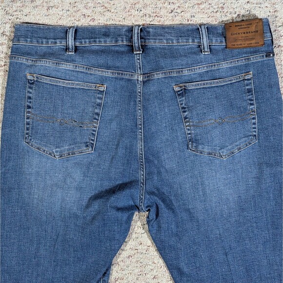 Lucky Brand Jeans Mens 46x30 Blue 181 Relaxed Fit Straight Leg Stretch Denim - Picture 12 of 13